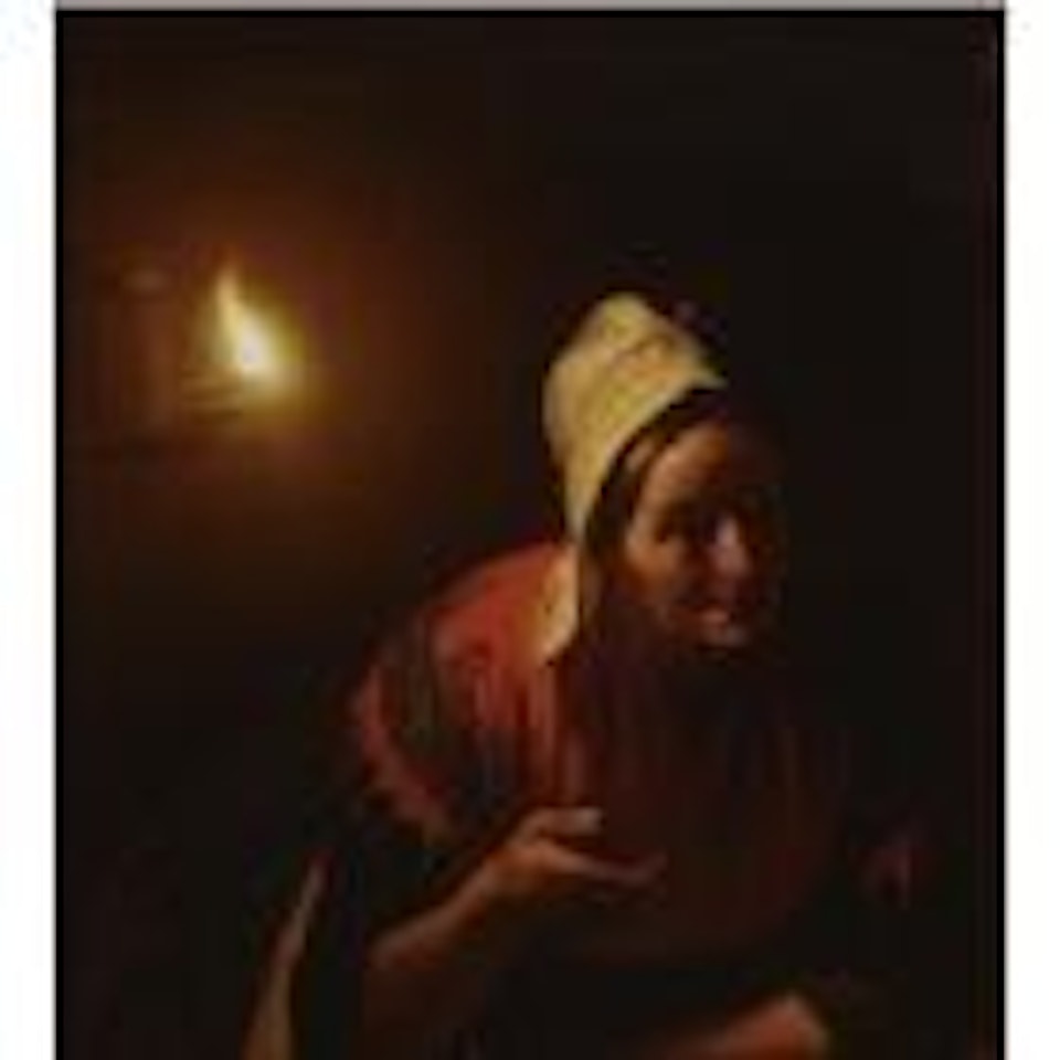 Conversation by candlelight by Petrus van Schendel