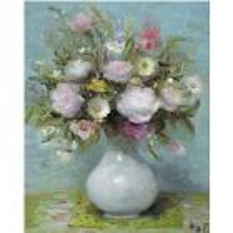 Roses au pot d'opaline by Marcel Dyf