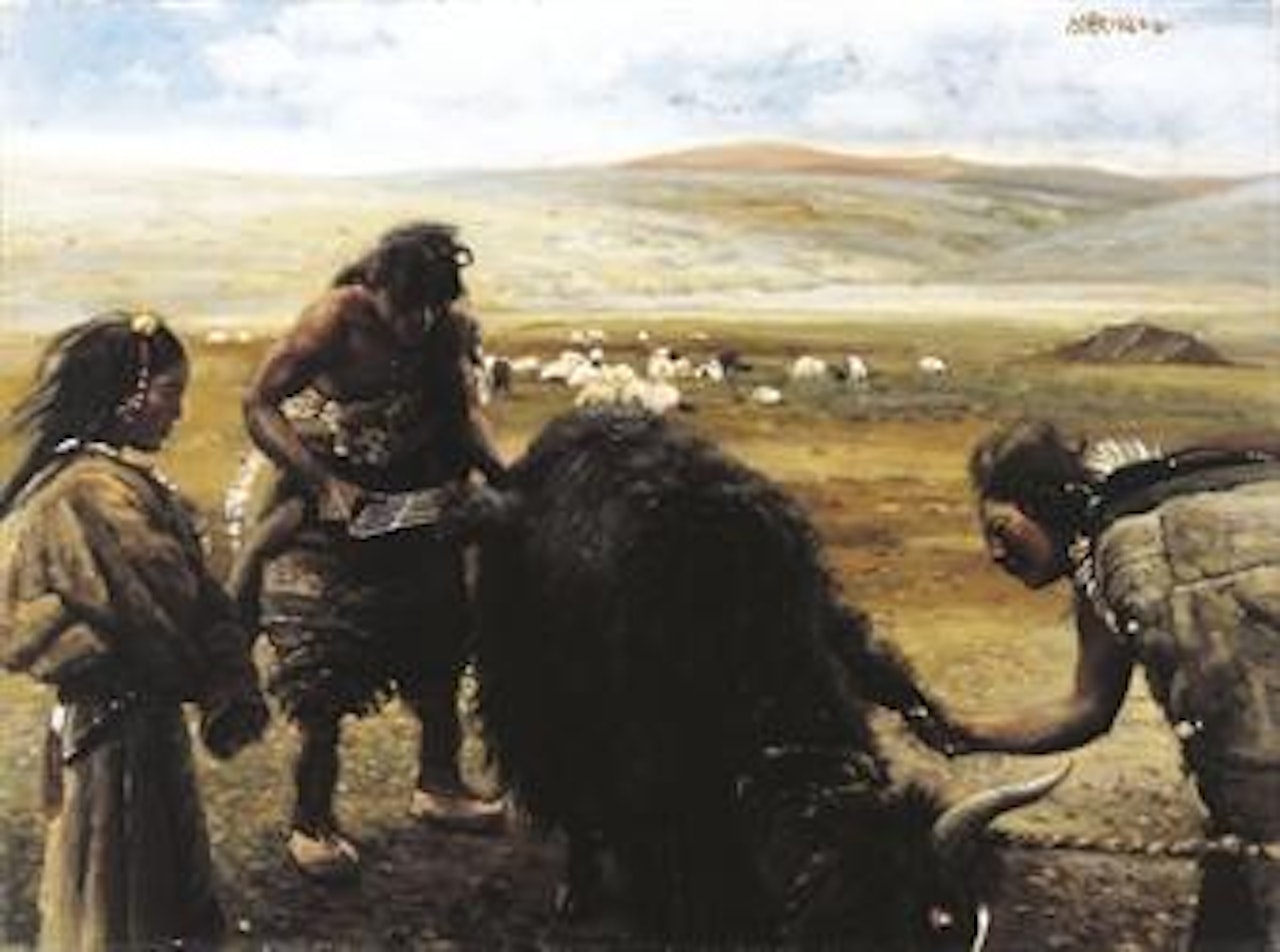 Herdsman in the Field by Chen Danqing