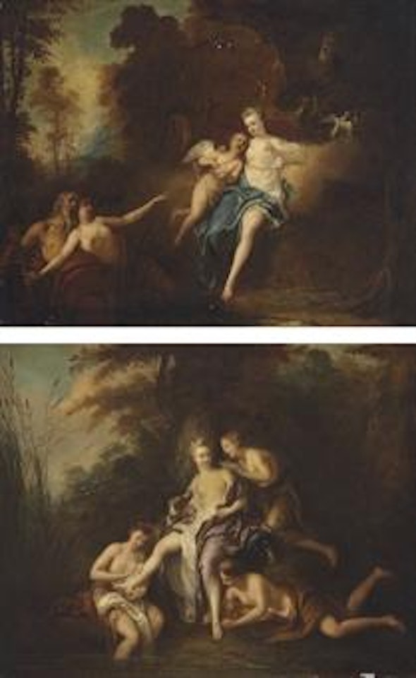 Diana and her Nymphs at the bath; and Venus and Cupid by Jean François de Troy