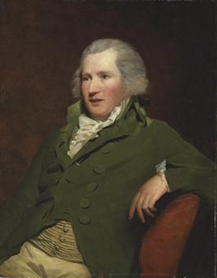 Portrait of John Anderson of Inchyra, seated half-length, in a green coat by Henry Raeburn