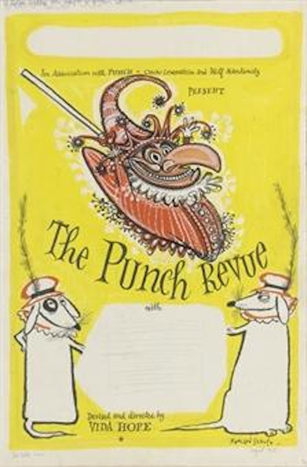 Poster for The Punch Revue Arts Theatre, London, 1955 by Ronald Searle