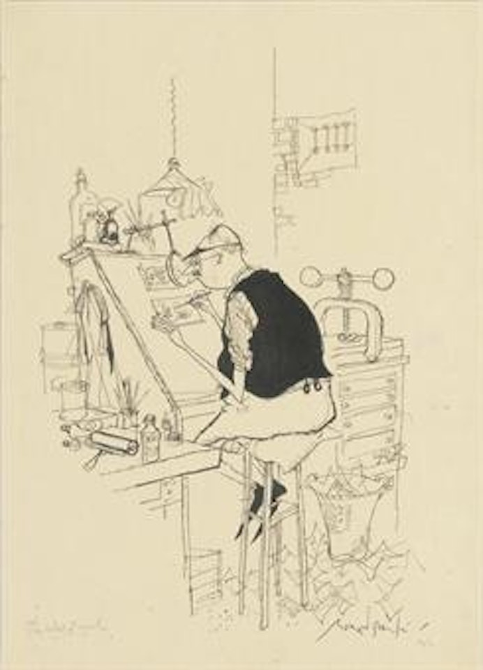 The artist at work by Ronald Searle