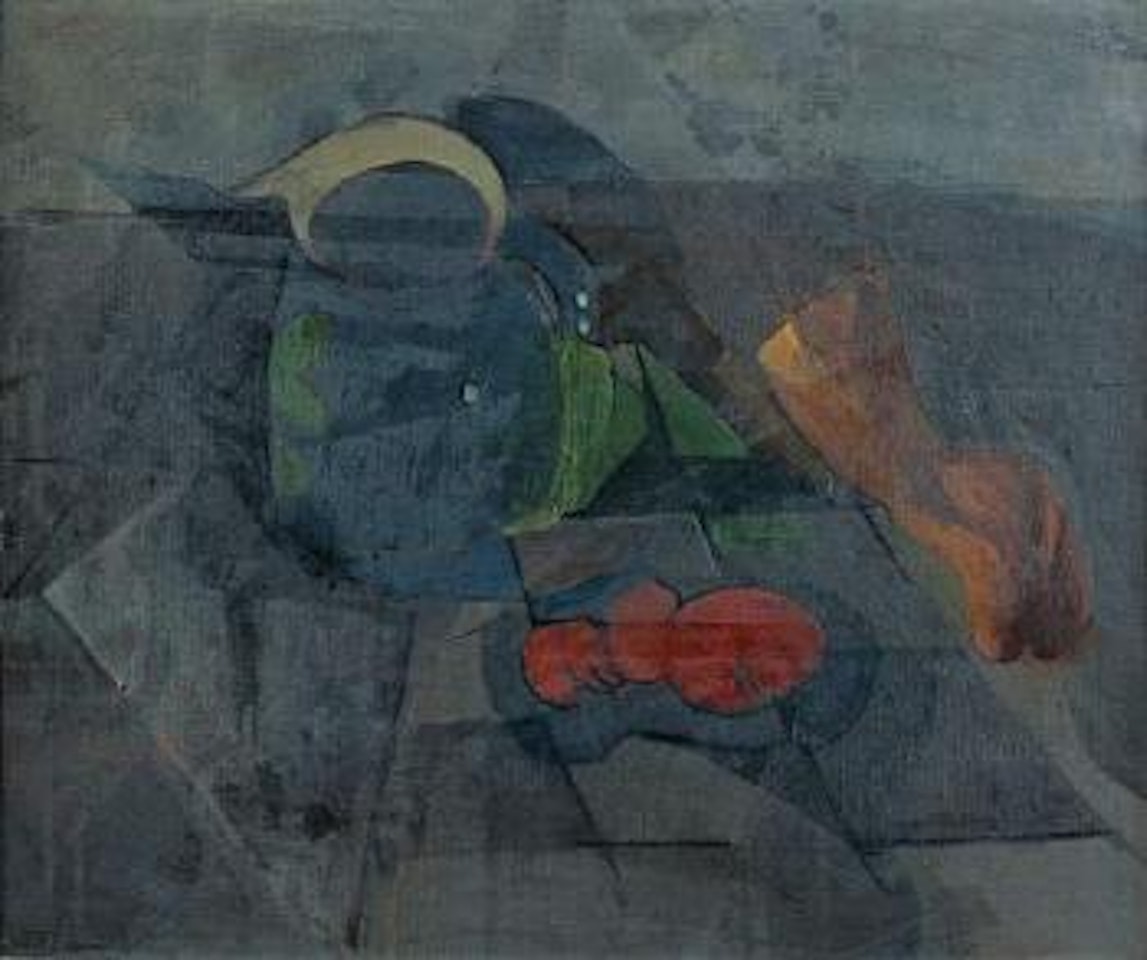 Nature morte au pichet, pain et tomates by Francisco Bores