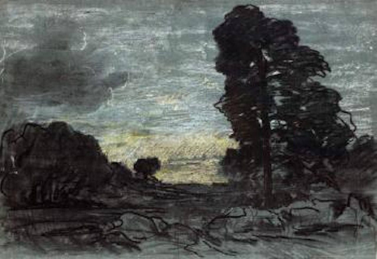 Paysage en Foret de Fontainebleau by Théodore Rousseau