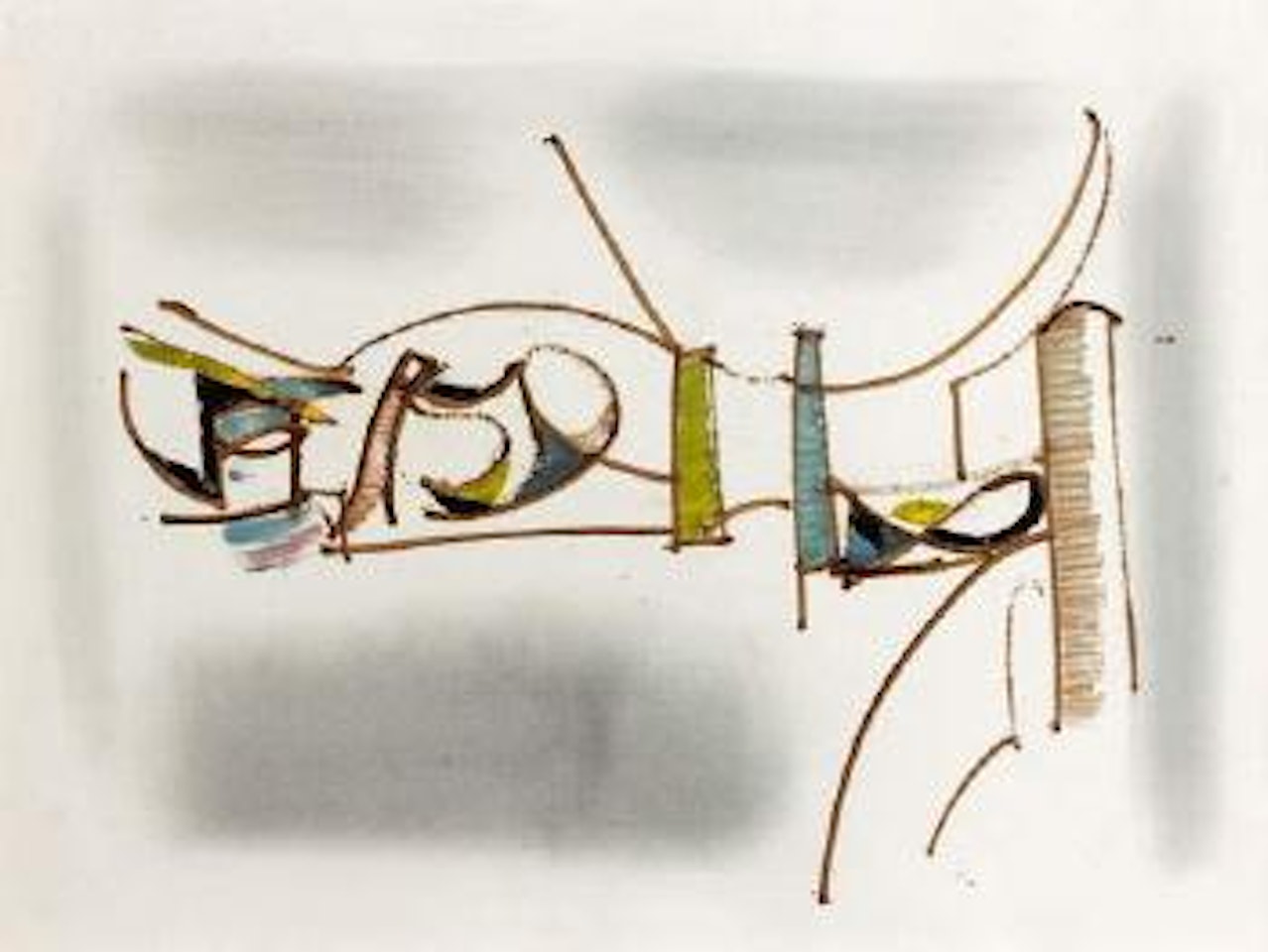 Composition abstraite by Nicolas de Staël