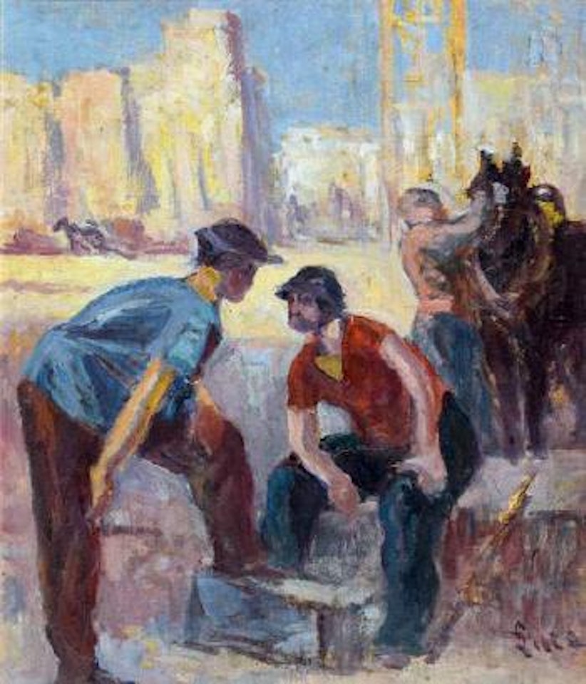 Terrassiers au repos by Maximilien Luce