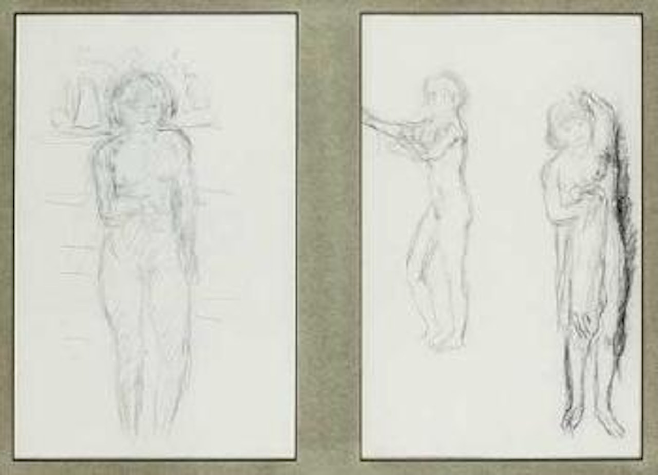 Deux feuilles d'etudes de femmes nues by Pierre Bonnard
