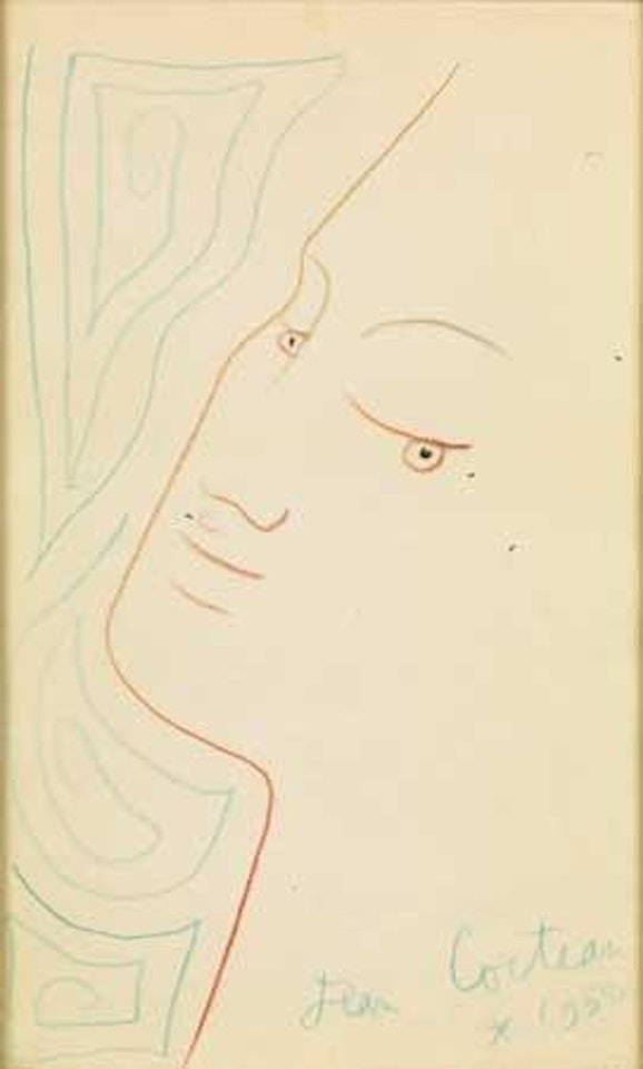 Petit profil aux arabesques by Jean Cocteau