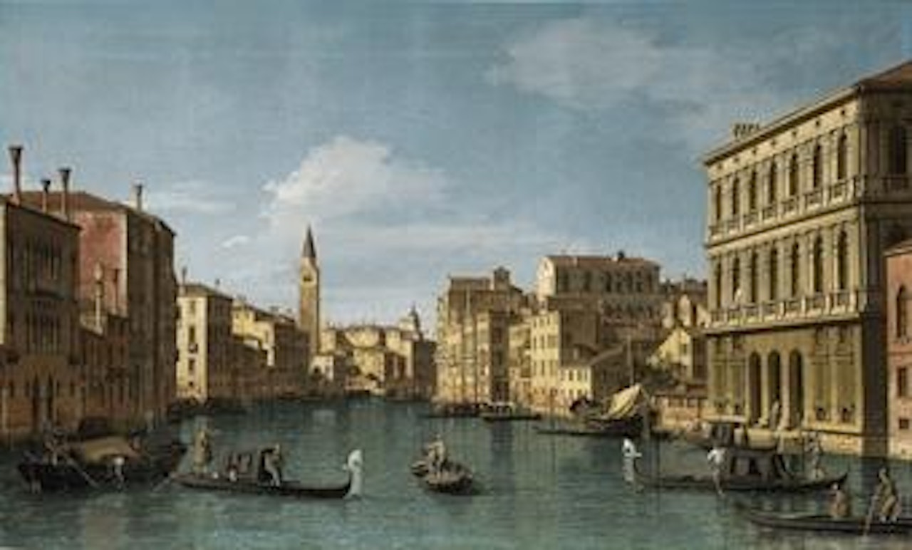 The Grand Canal, Venice, looking north-west from the Ca' Corner to the Ca' Contarini degli Scrigni, with the campanile of Santa Maria della Carit by Canaletto
