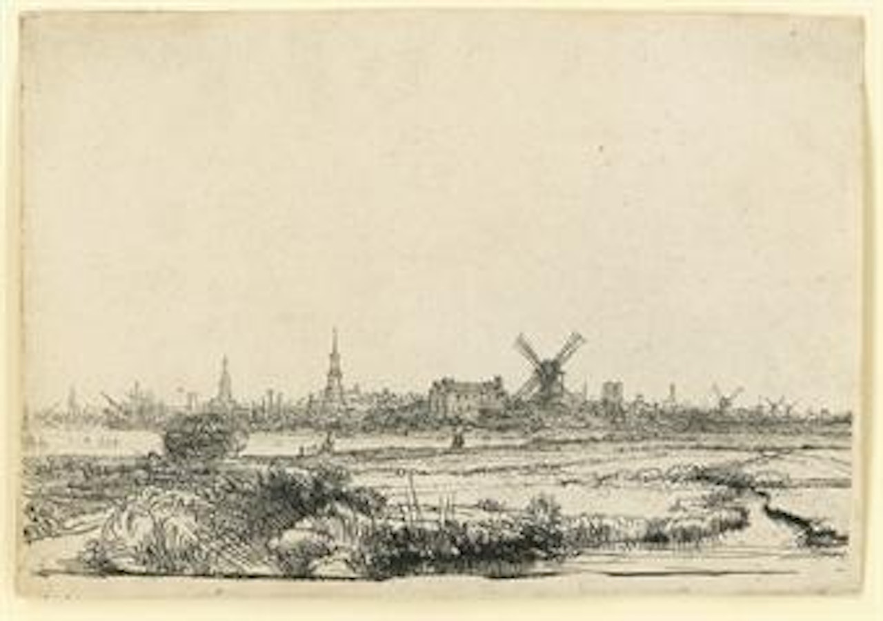 A View of Amsterdam from the North West (B, Holl 210; H 176) by Attributed to Rembrandt Harmensz van Rijn