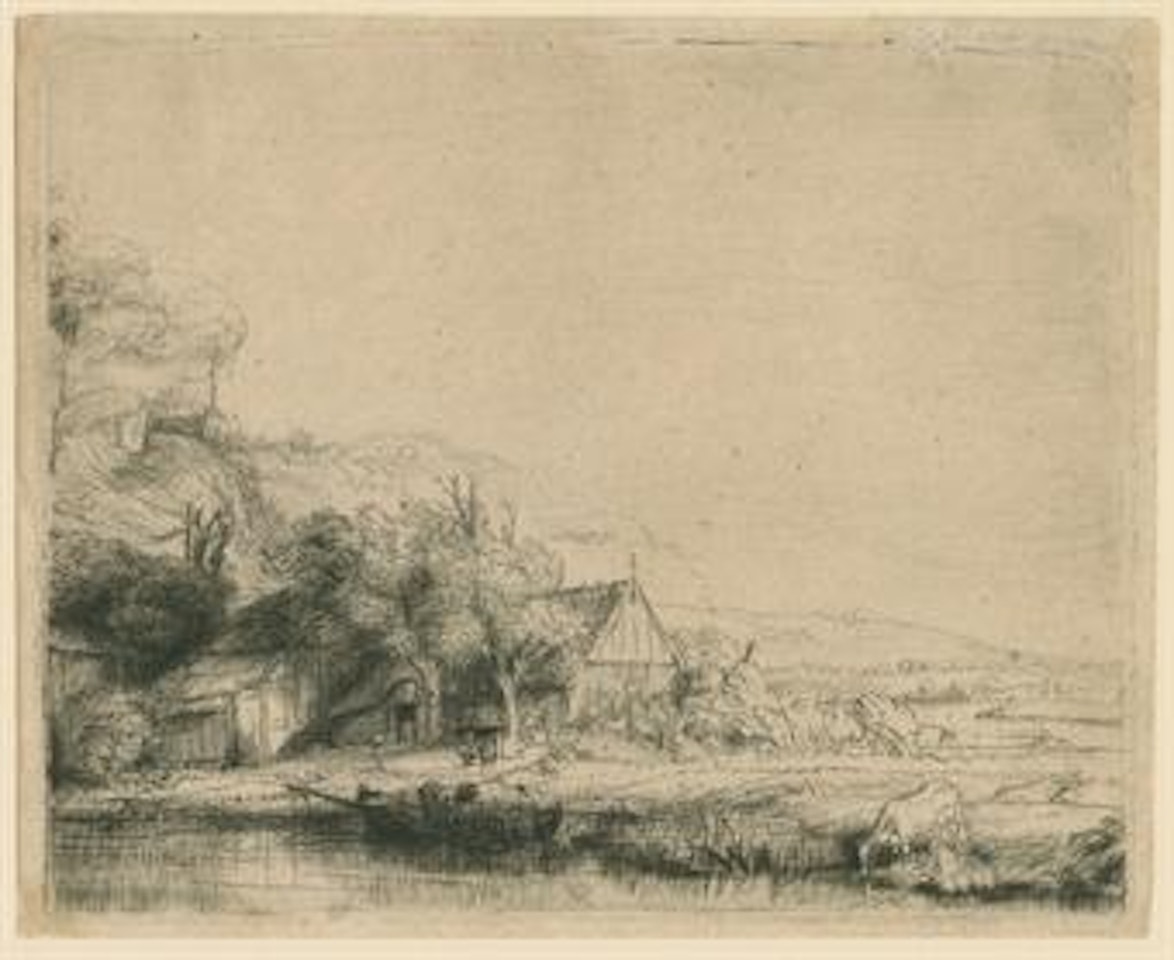 Landscape with a Cow (B, Holl 237; H 240) by Attributed to Rembrandt Harmensz van Rijn