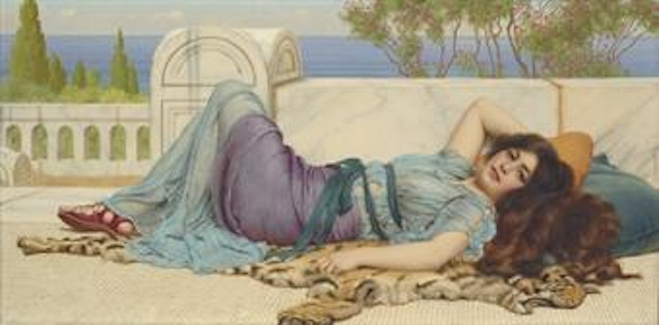 Mischief and Repose by JOHN WILLIAM GODWARD, R.B.A.