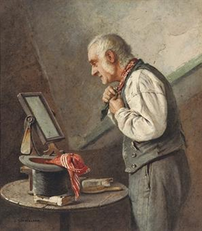 His Sunday best by Charles Spencelayh