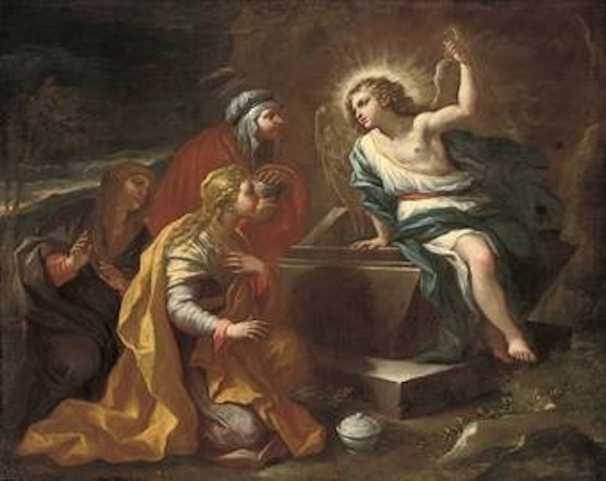 Holy women at the Sepulchre by Circle of Luca Giordano