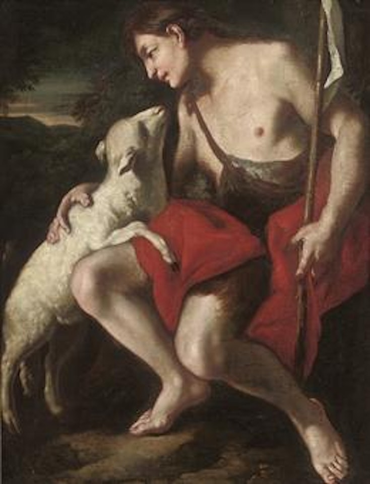 Saint John the Baptist in the wilderness by Roman School
