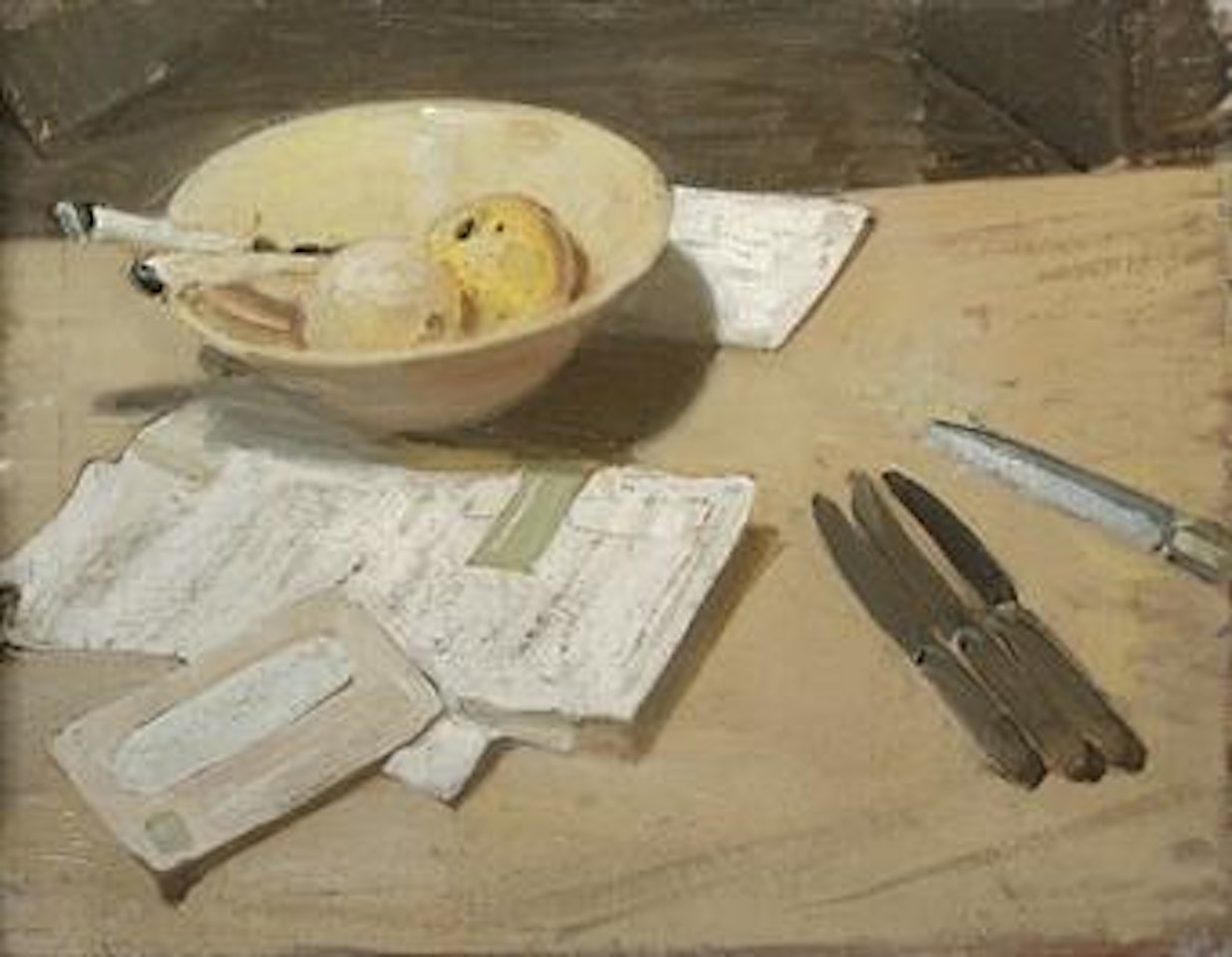 Still Life, Apples and Knives by William Nicholson
