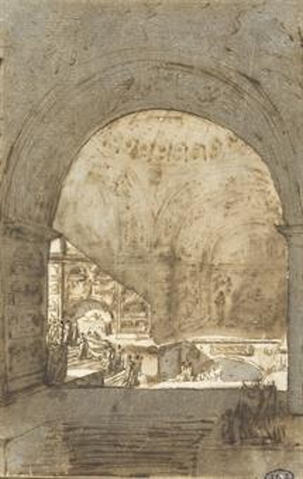The interior of catacombs by Victor Jean Nicolle