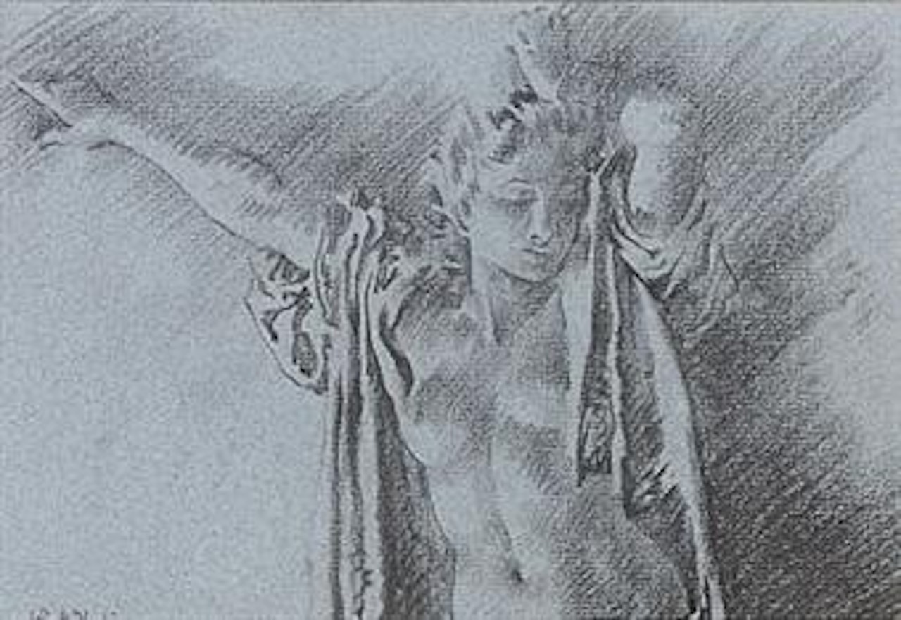 A female nude [Study for Andromeda] by William Russell Flint