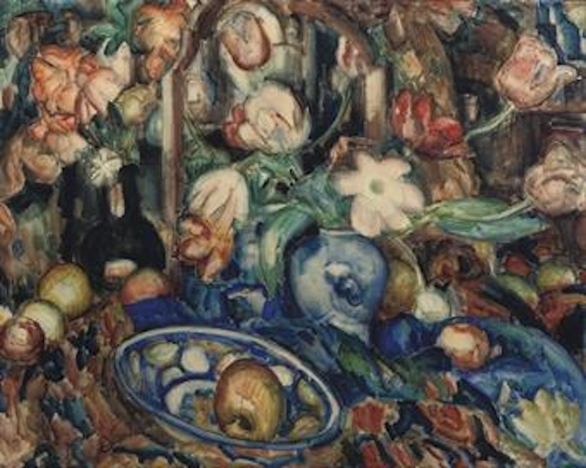 A still life with flowers by Leo Gestel