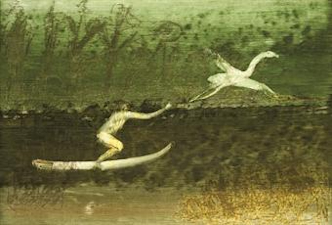 Man hunting bird by Sidney Nolan