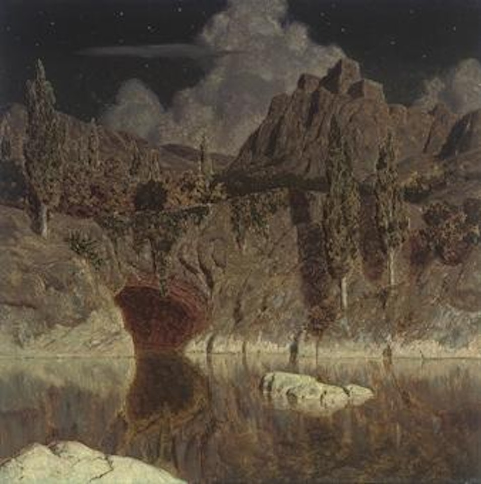 Moonlit lake by Ivan Fedorovich Choultse