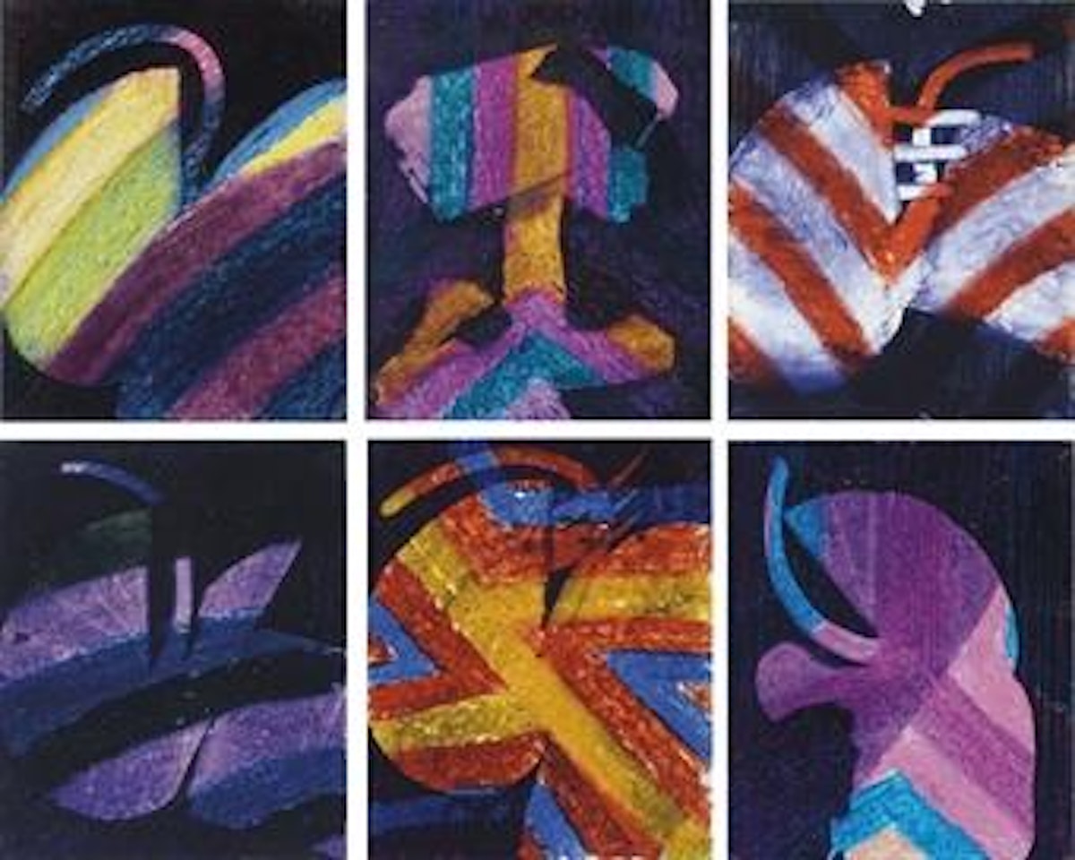 Nine designs for Shark, Snake, Little Snake and others by Sidney Nolan