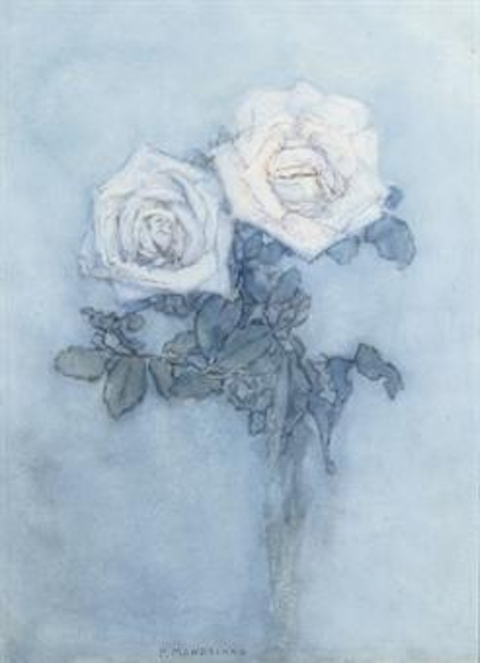Two roses by Piet Mondrian