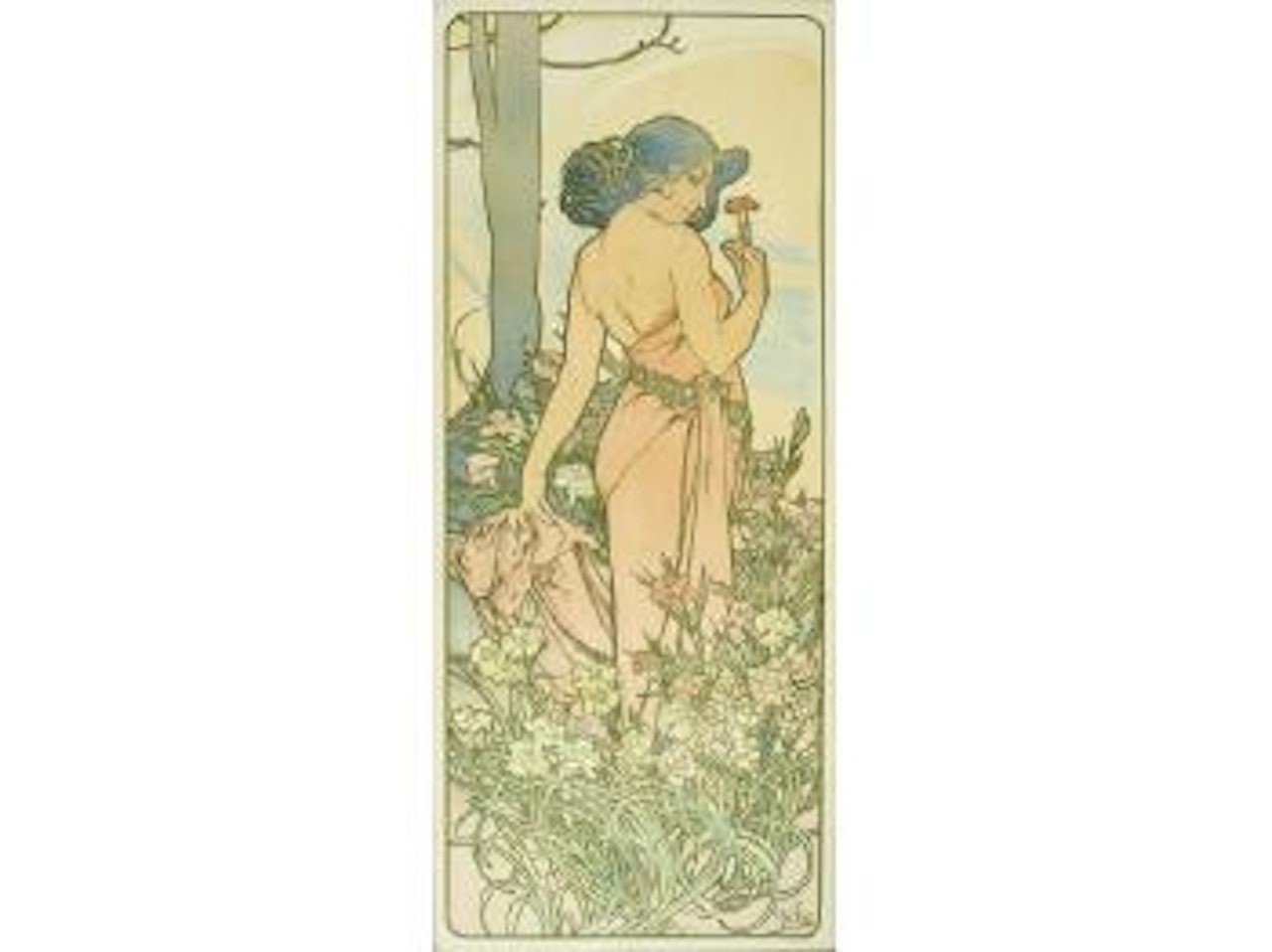 Carnation (from The four flowers) by Alphonse Mucha