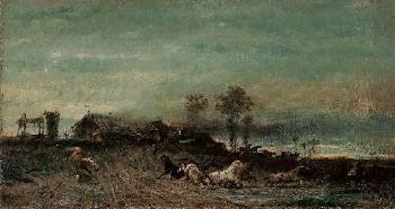 Pferde, aus einem Brennenden Dorf Fluchtend by Adolf Schreyer
