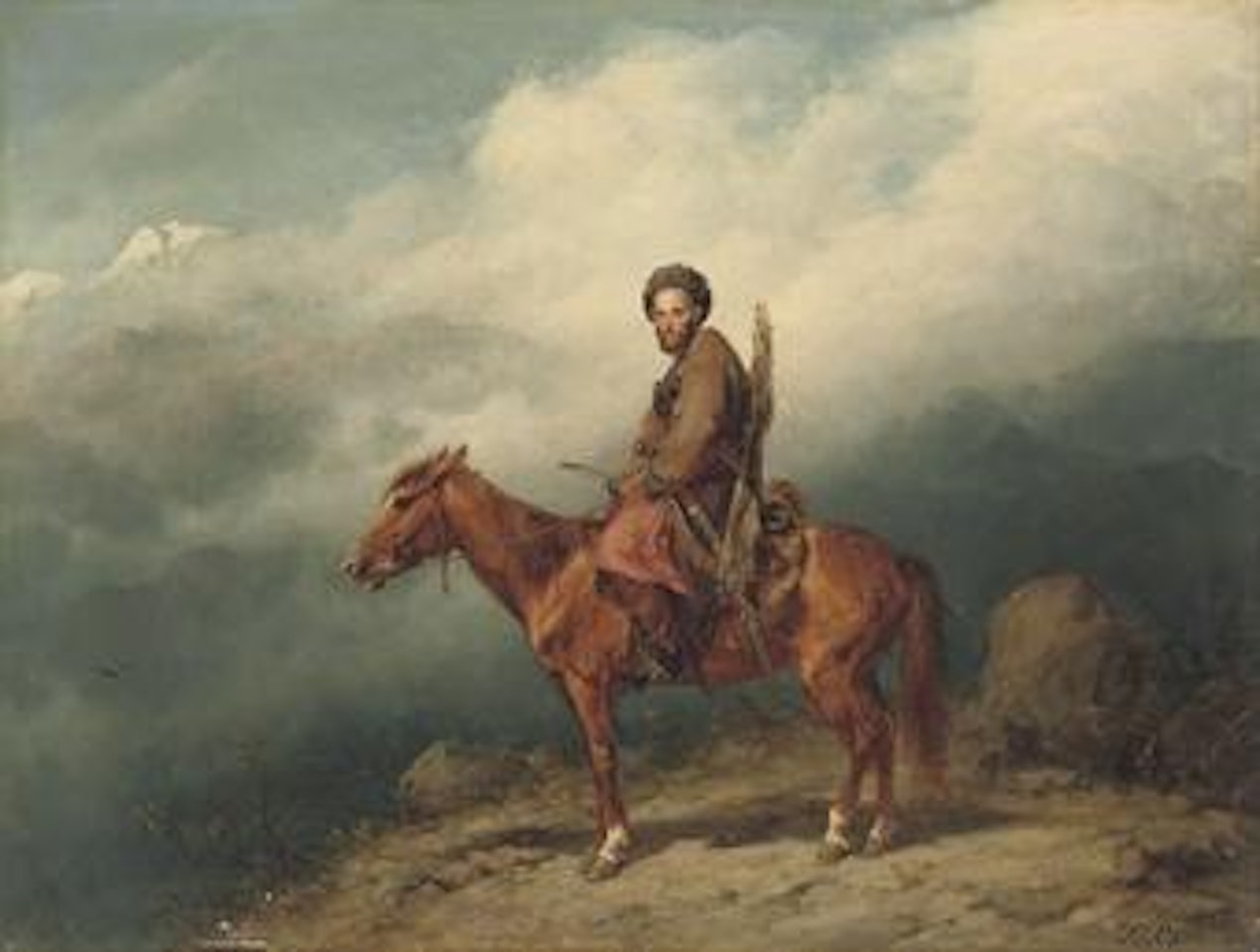 A Caucasian rider by Konstantin Nikolaivich Filippov