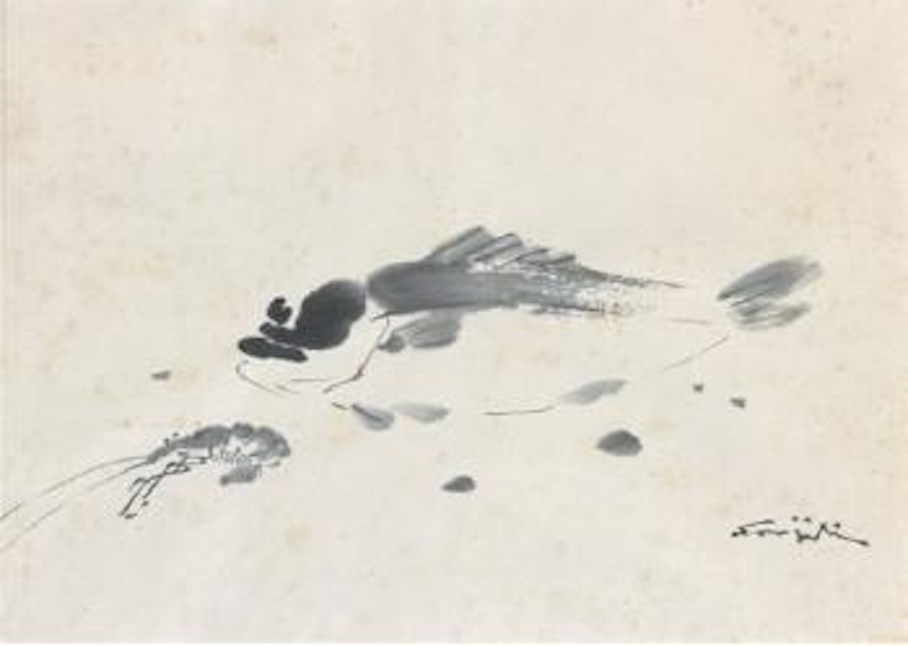 Poisson et crevette by Leonard Tsuguharu Foujita