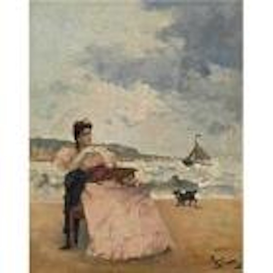 Enjoying the beach by Alfred Stevens