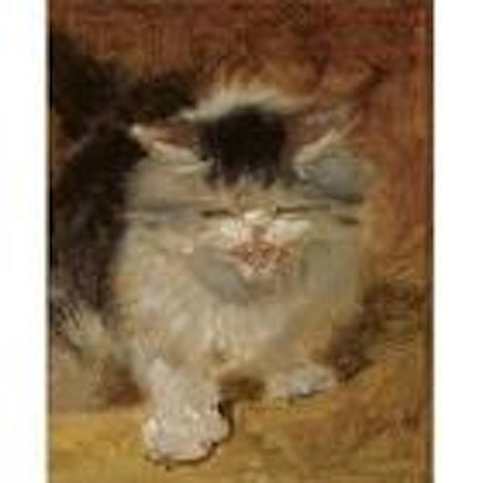 An angry little kitten by Henriette Ronner-Knip