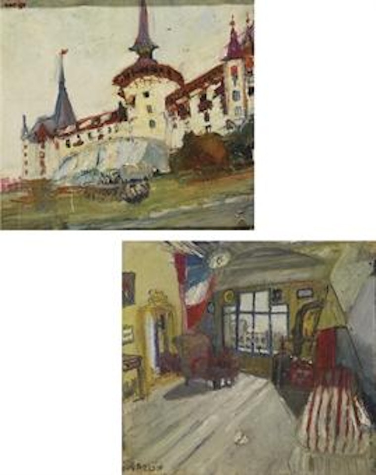 Grand Hotel Dolder in Zürich Atelierinterieur by Willy Guggenheim Varlin