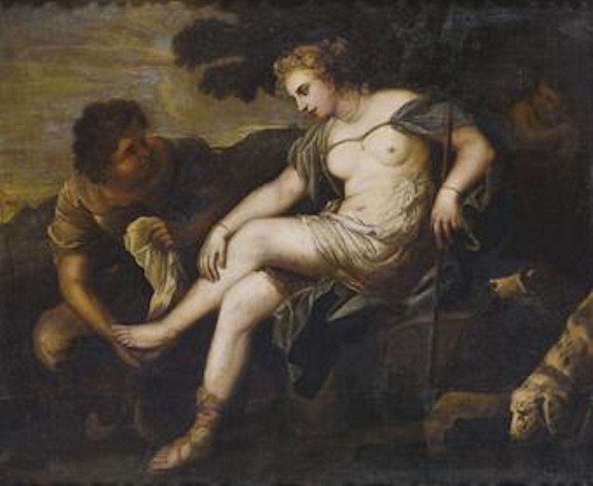 Venere e Adone by Circle of Luca Giordano
