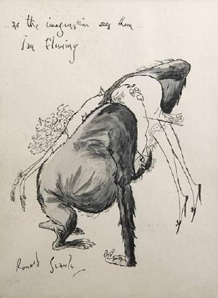 As the imagination sees them, Ian Fleming by Ronald Searle