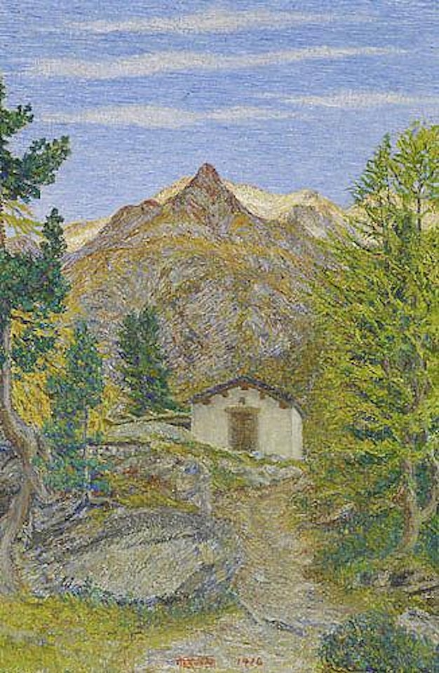 Landschaft bei Maloja by Gottardo Segantini
