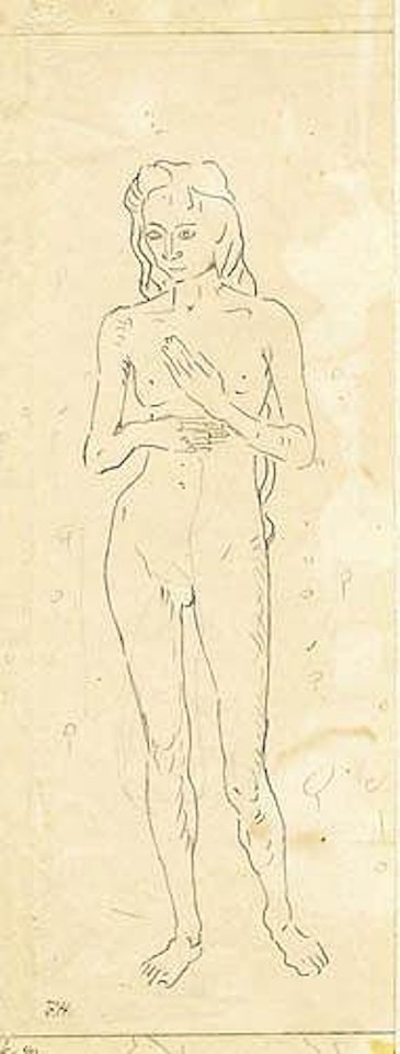 Stehender weiblicher Akt by Ferdinand Hodler