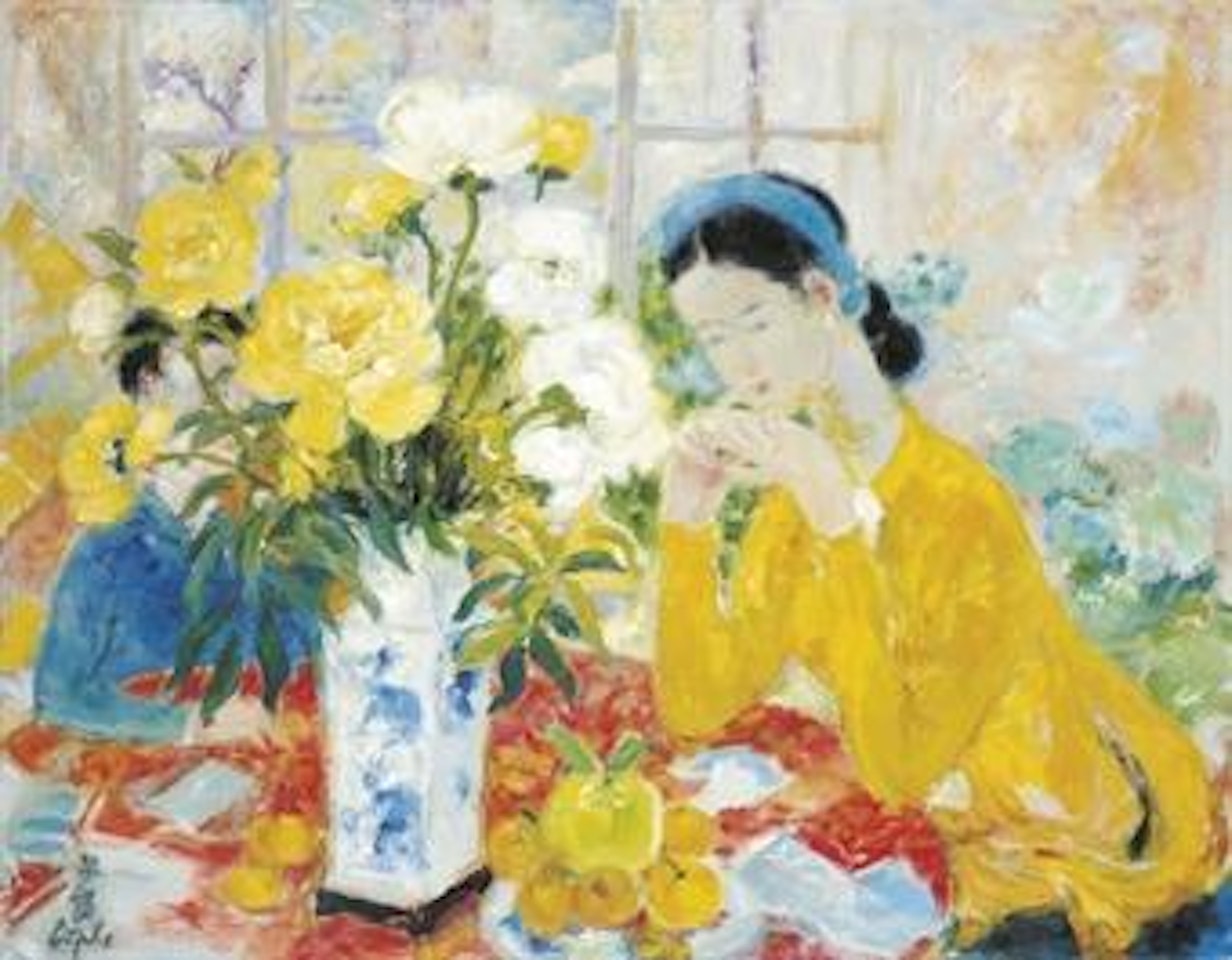 Femme a la robe jaunes (Woman with the yellow dress) by Le Pho