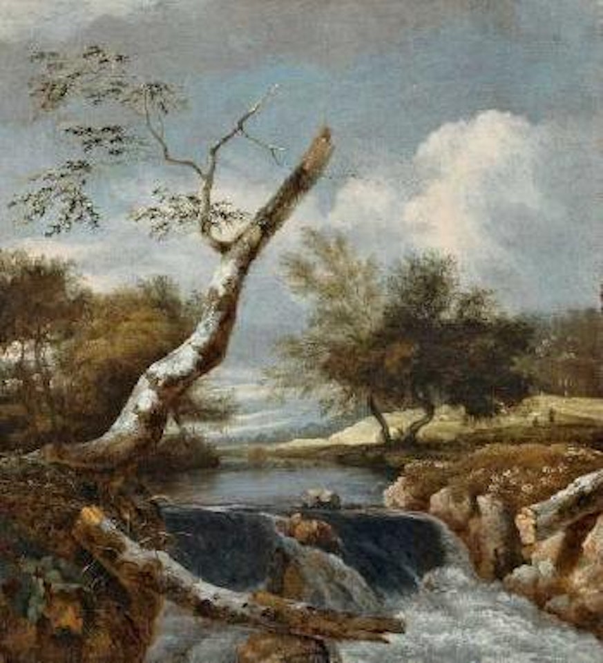 Landschaft mit Abgebrochenem Baum und Wasserfall by Jan Van Kessel The Elder