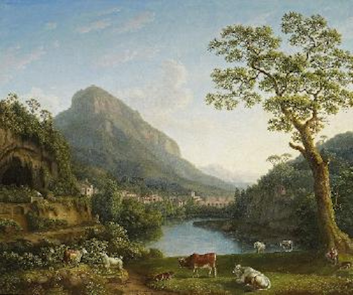 Blick auf Mulina im Tal von La Cava by Jacob Philipp Hackert