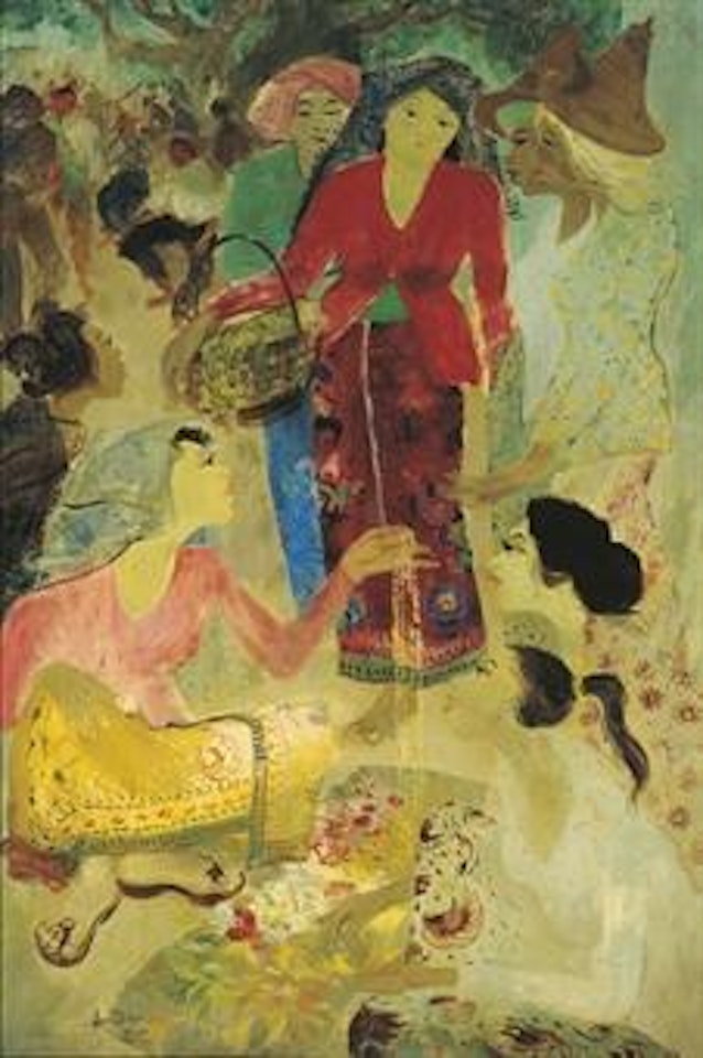 Flower vendors by Hendra Gunawan