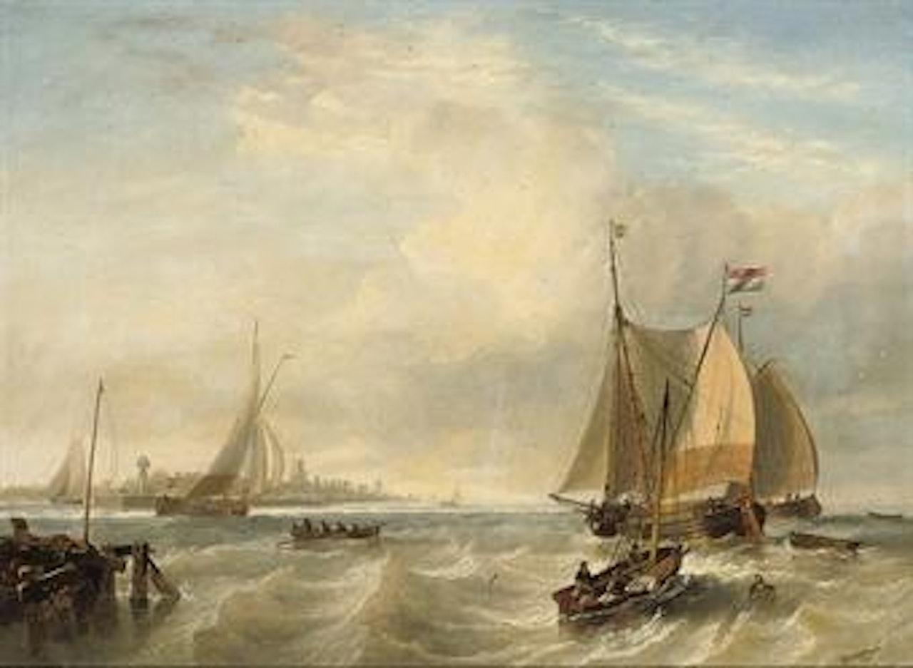 Shipping off the mouth of the Scheldt by John Wilson Carmichael