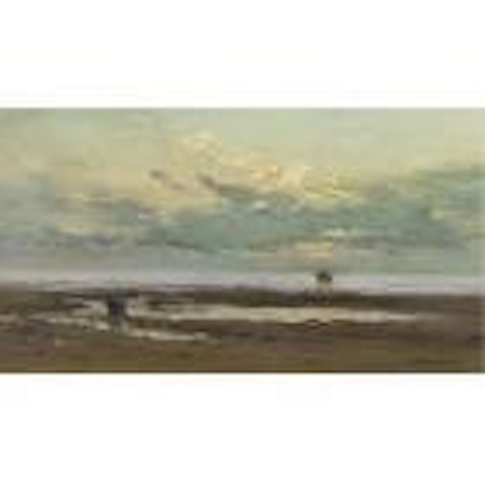 On the beach, Biarritz, effect at evening by Ivan Pavlovitch Pochitonov