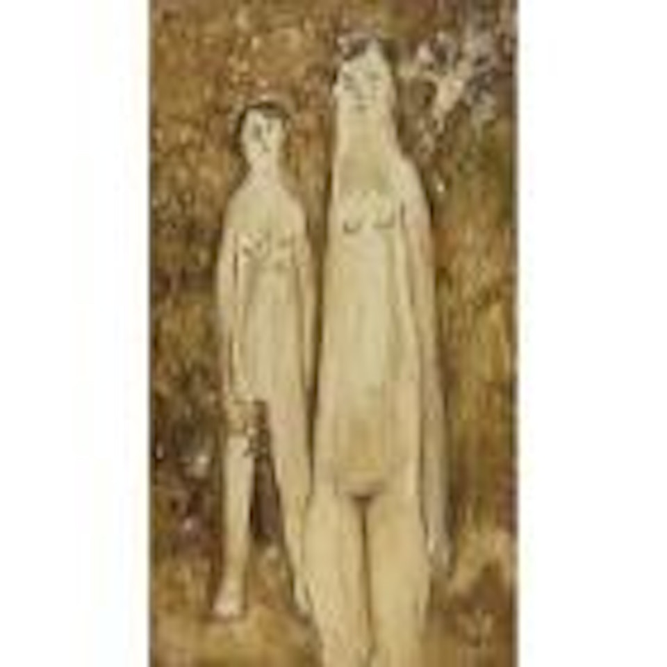 Two bather's with a bird by Mikhail Larionov