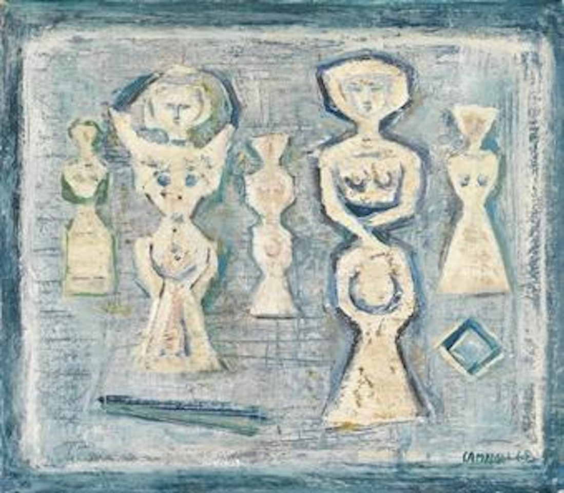 La passeggiata in blu by Massimo Campigli