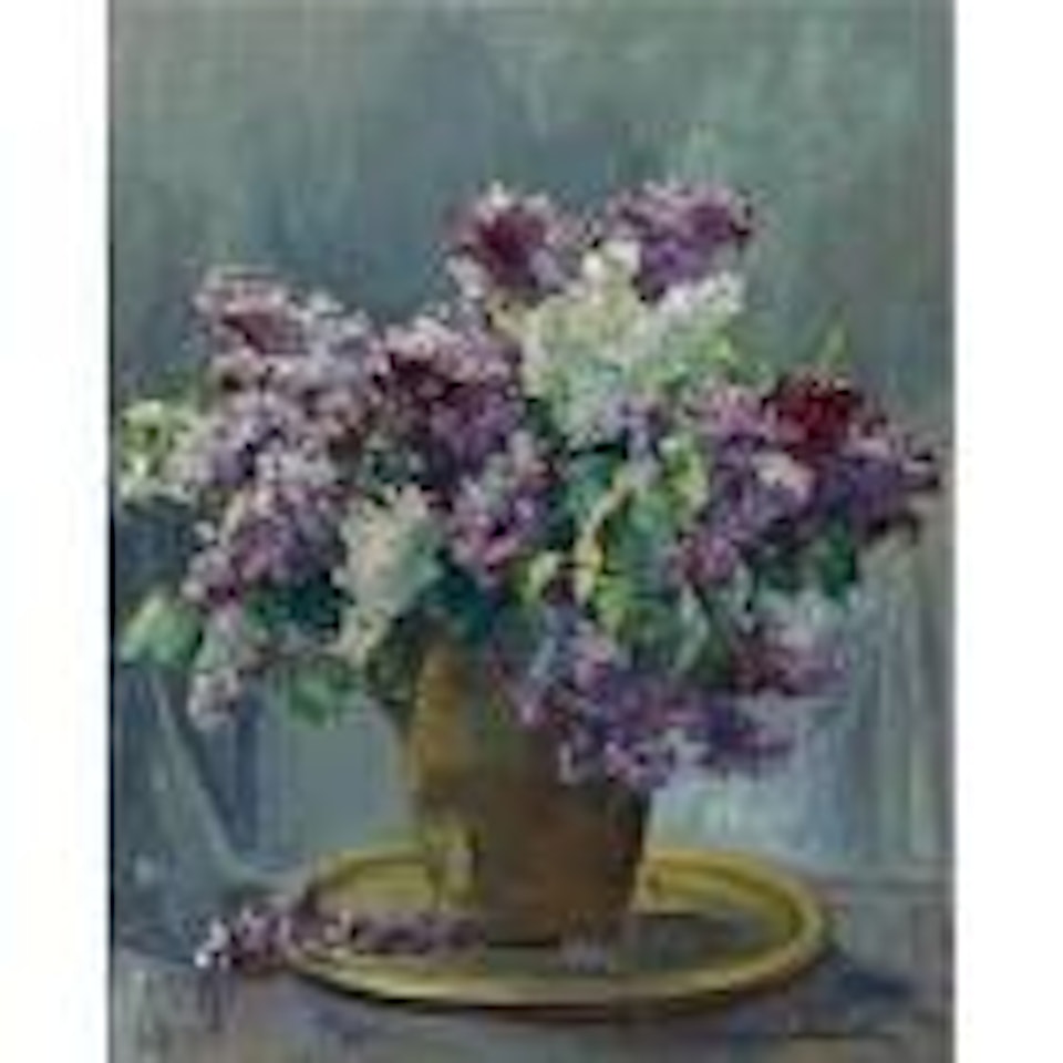 Vase of lilacs by Georgij Aleksandrovic Lapschin