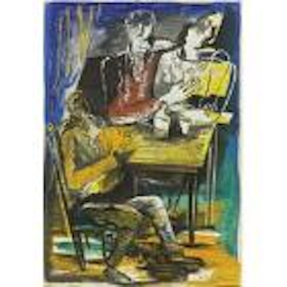 In a café by Ossip Zadkine