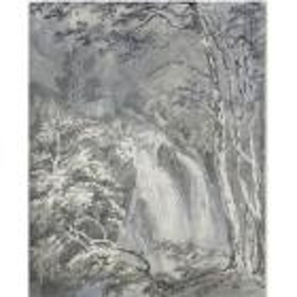 A waterfall in a wooded landscape by Joseph Mallord William Turner